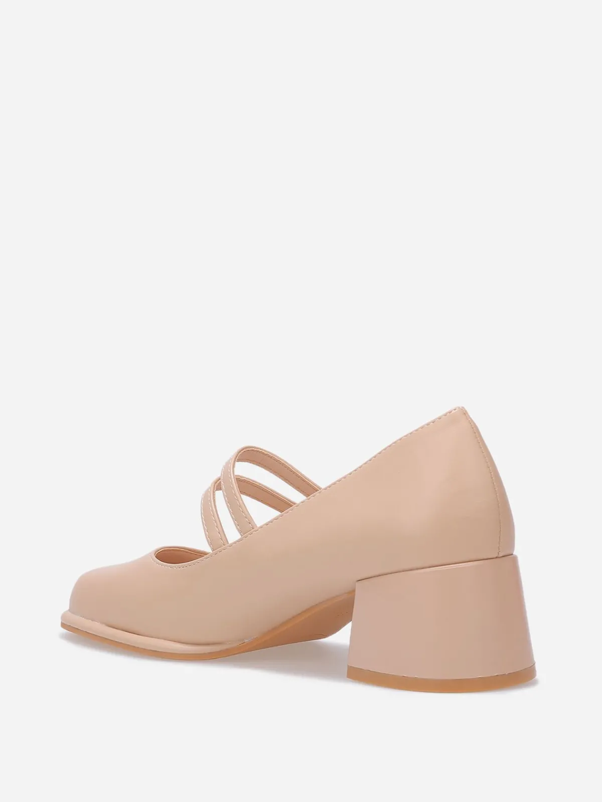 New La Modeuse Babies à talon et bout carrés Nude