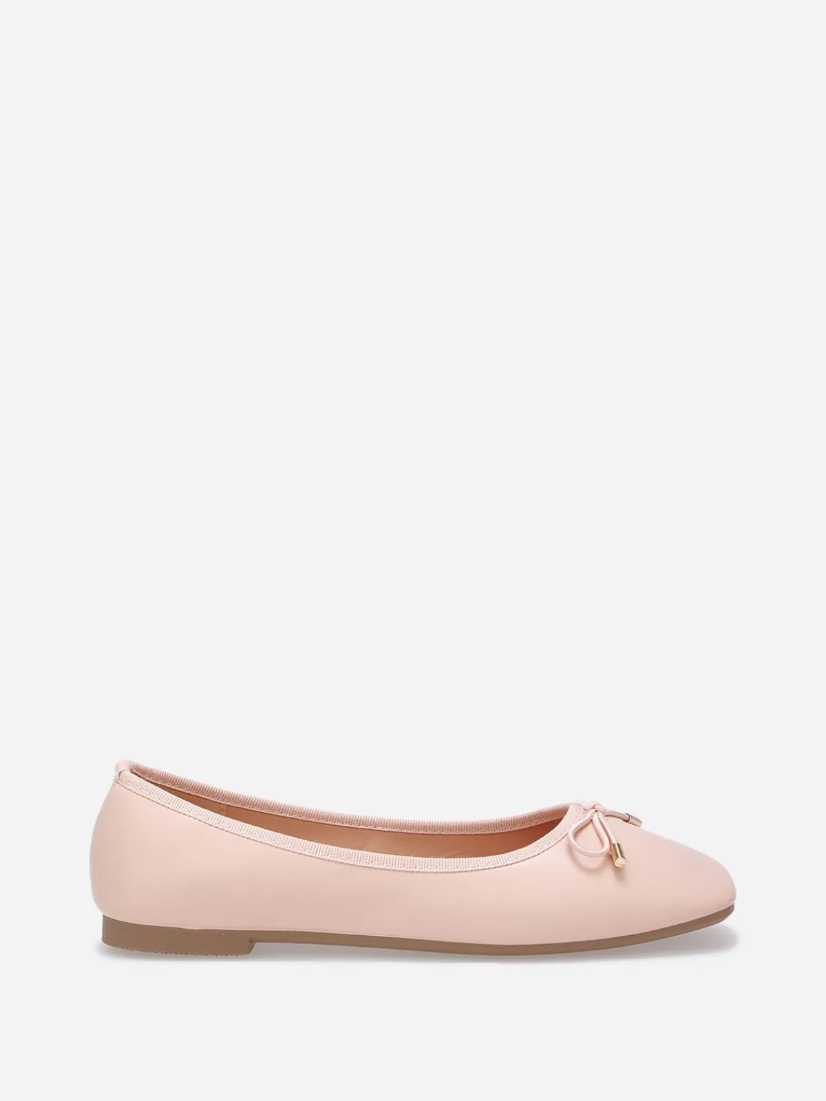 New La Modeuse Ballerines à bout carré et n艙ud Rosepâle