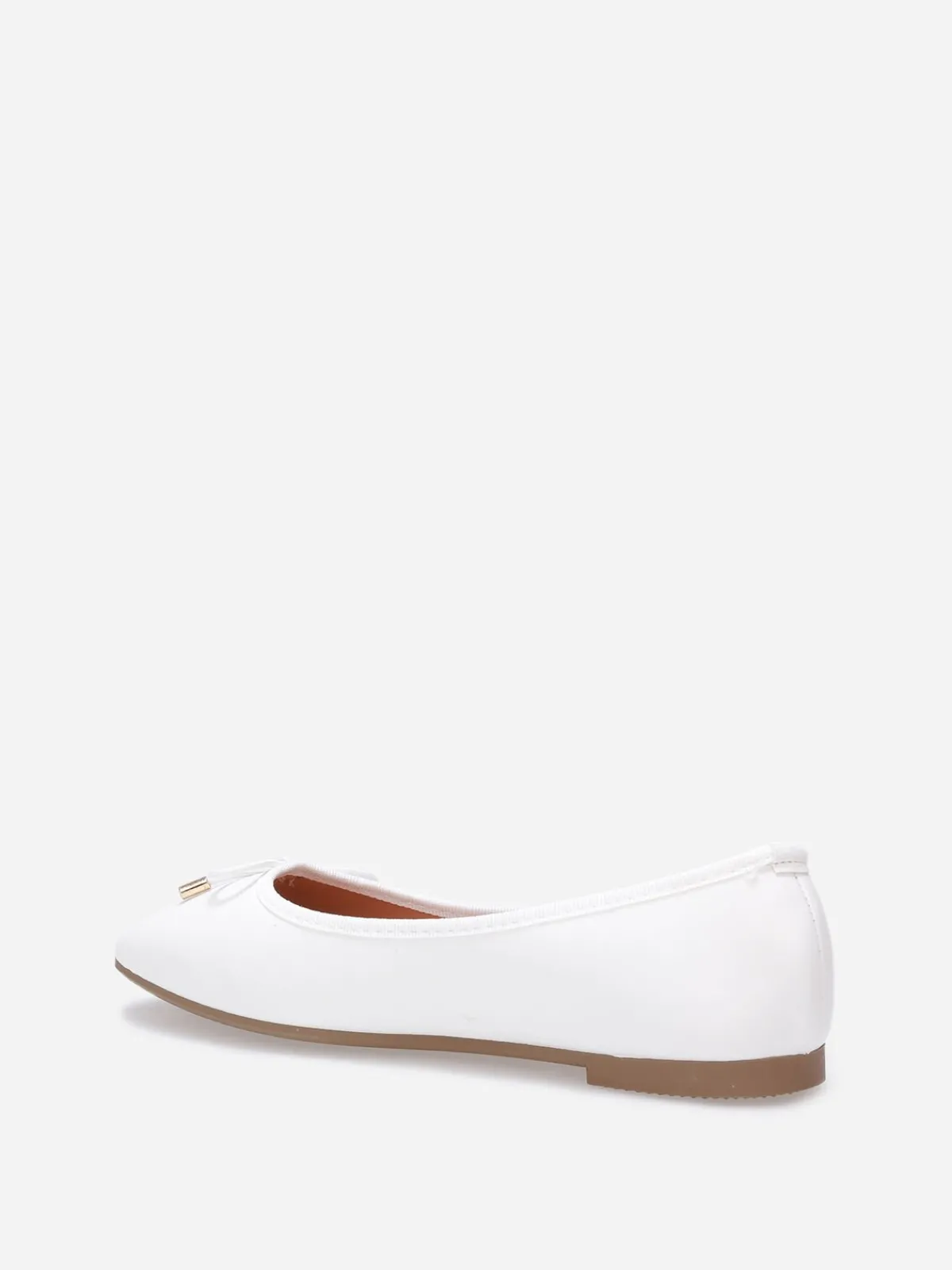 Discount La Modeuse Ballerines à bout carré et n艙ud Blanc
