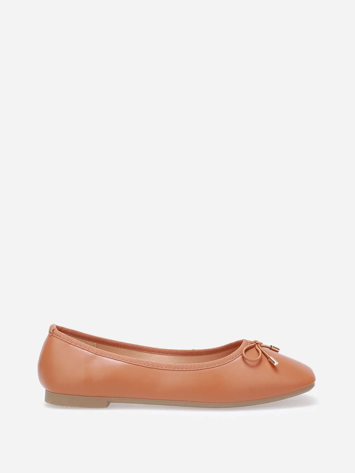 Discount La Modeuse Ballerines à bout carré et n艙ud Camel