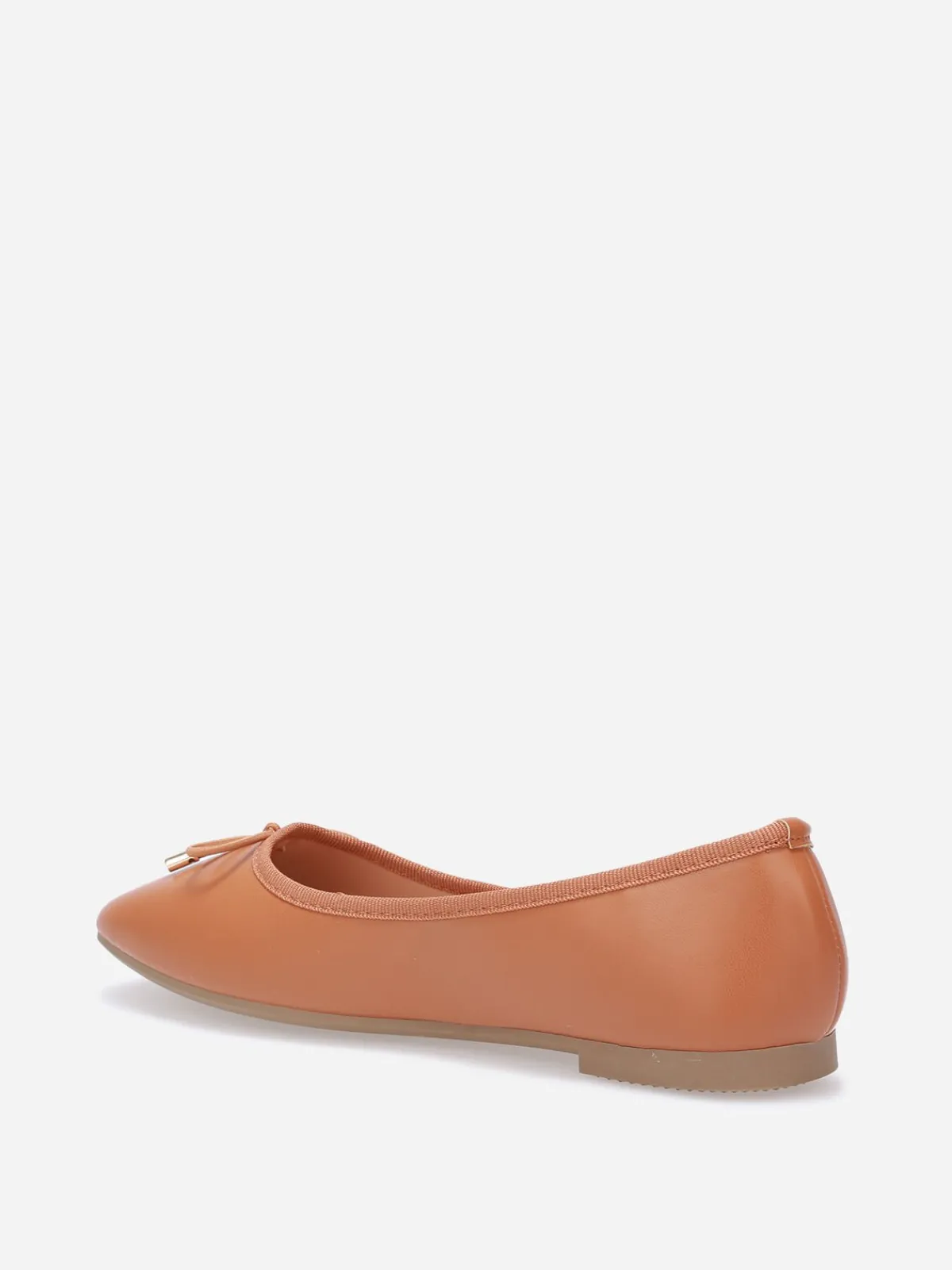 Discount La Modeuse Ballerines à bout carré et n艙ud Camel