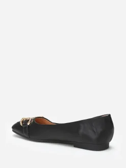Sale La Modeuse Ballerines  à bout carré et mors Noir