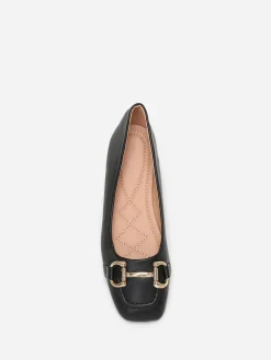 Sale La Modeuse Ballerines  à bout carré et mors Noir