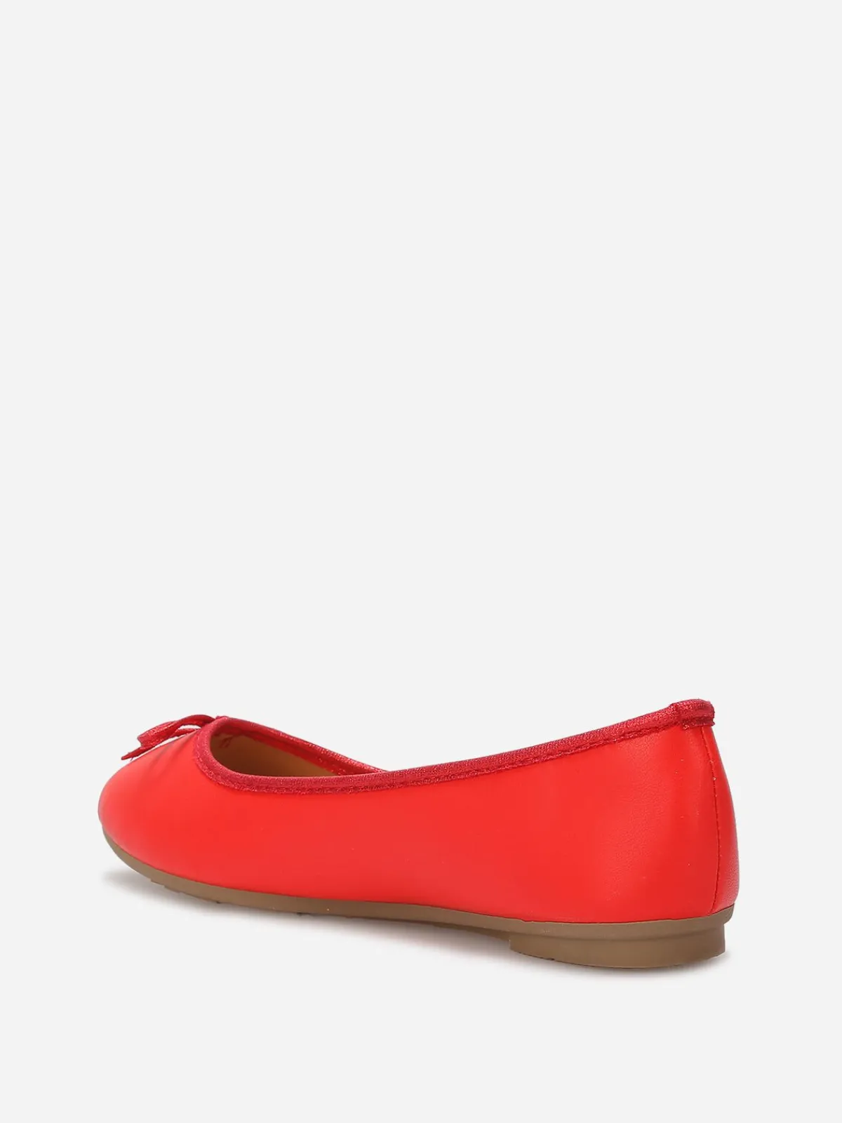 Sale La Modeuse Ballerines à bout rond et n艙ud Rouge