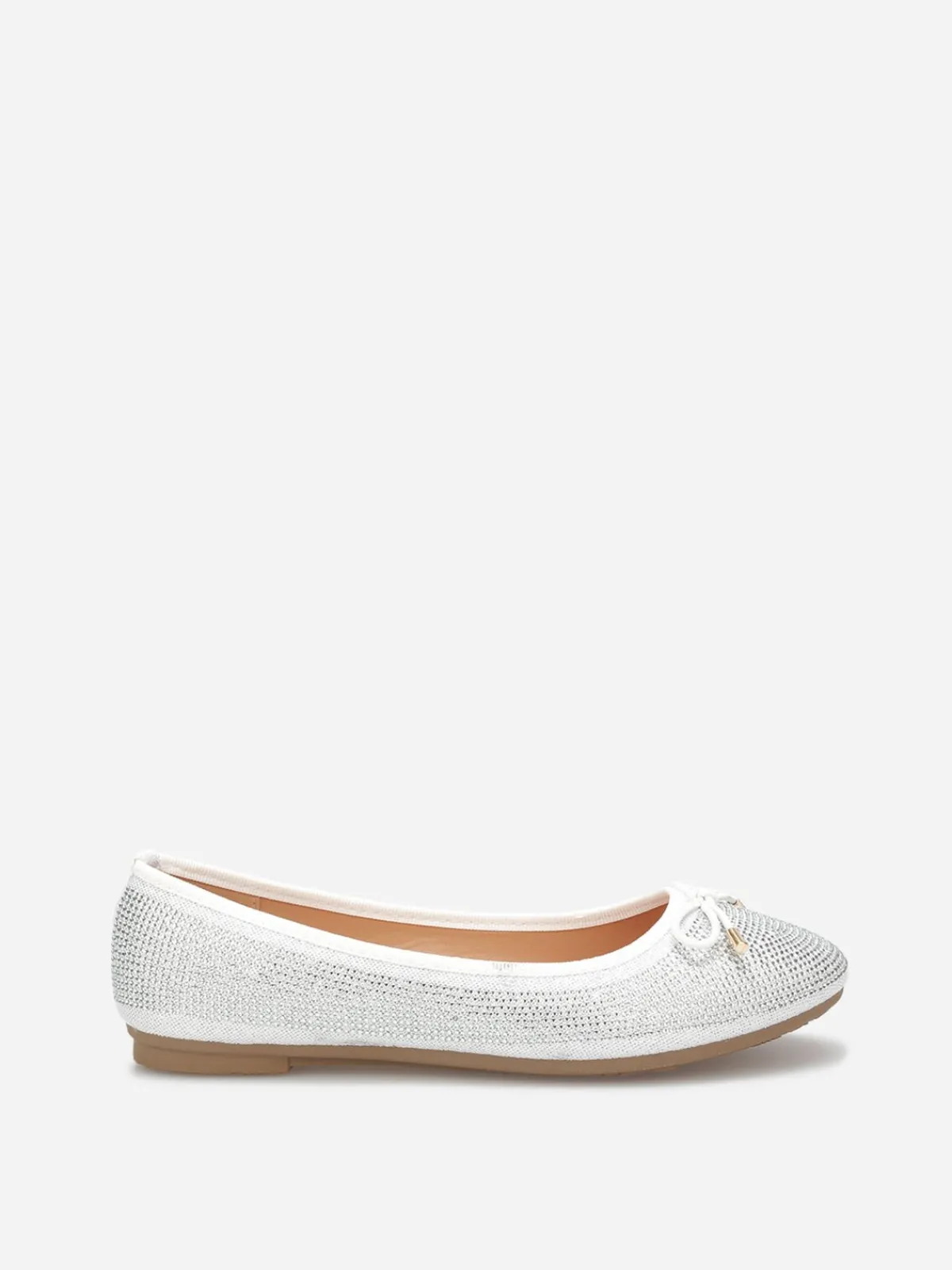 Online La Modeuse Ballerines à strass et n艙ud Blanc