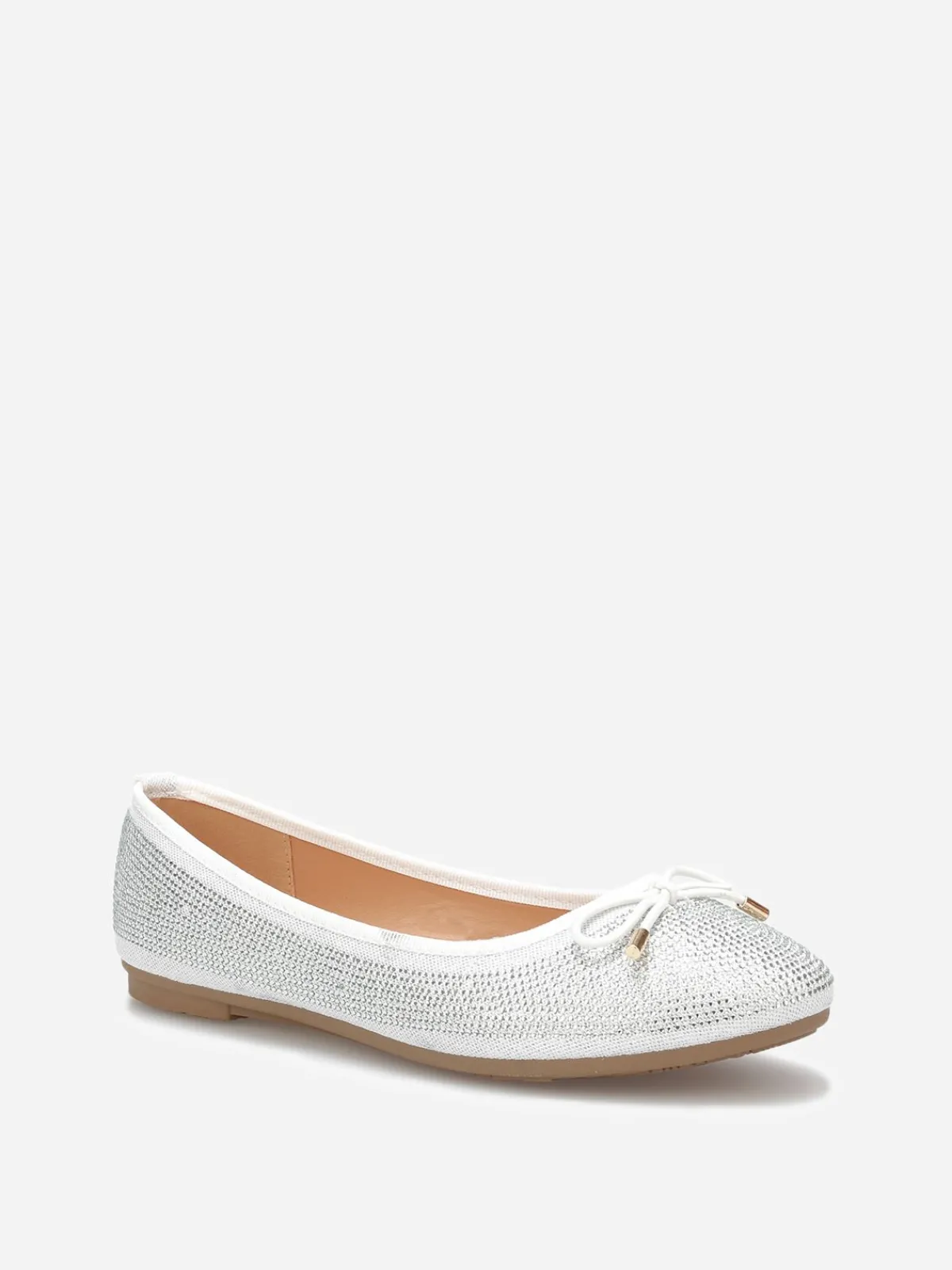 Online La Modeuse Ballerines à strass et n艙ud Blanc