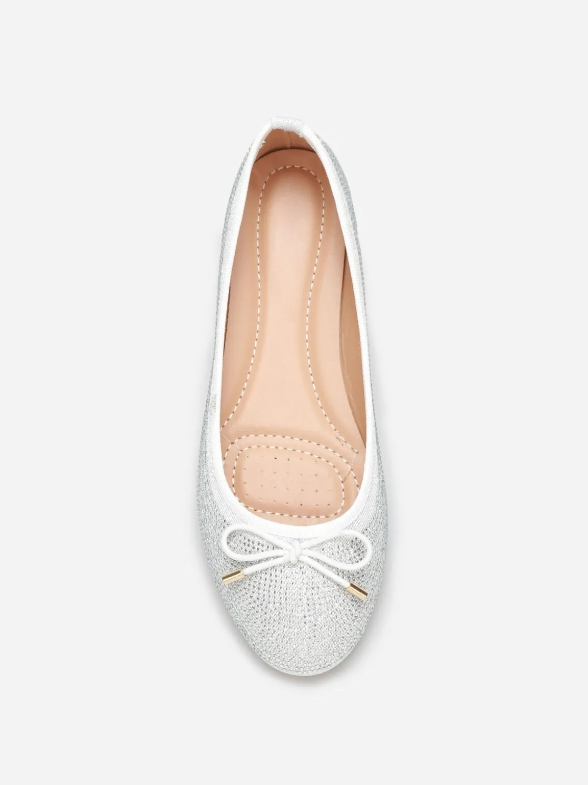 Online La Modeuse Ballerines à strass et n艙ud Blanc