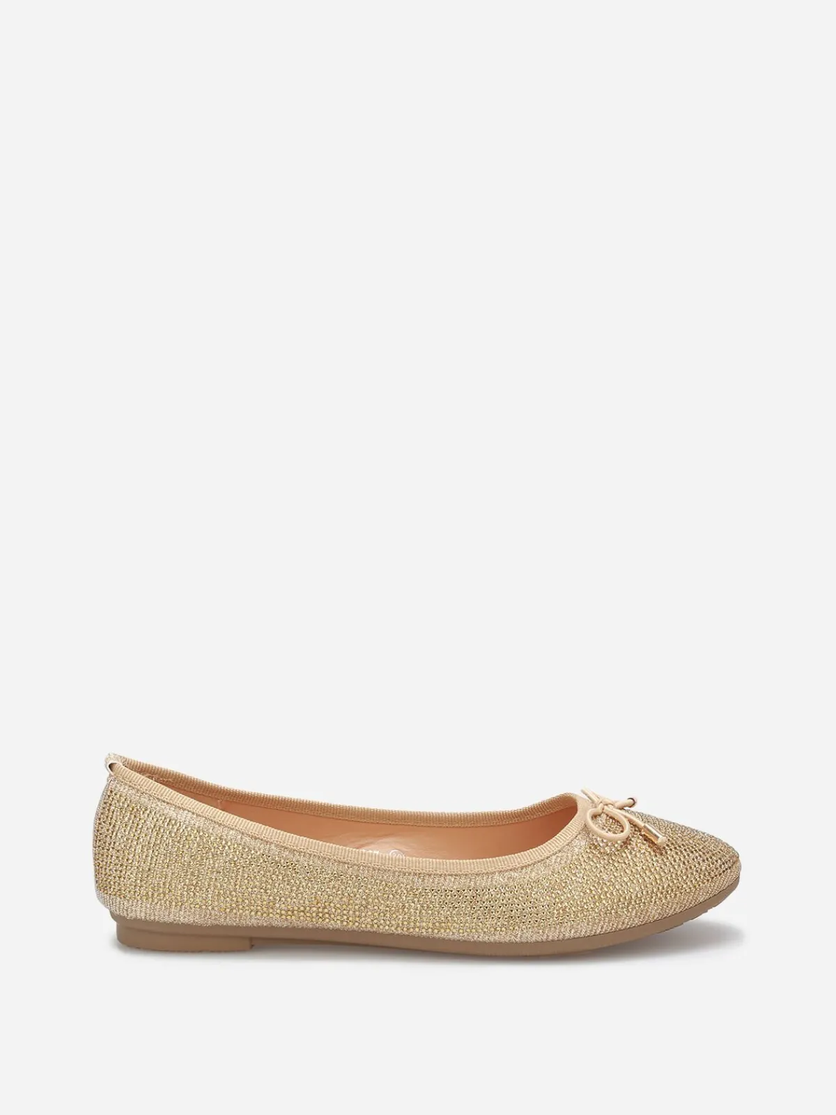 Online La Modeuse Ballerines à strass et n艙ud Doré
