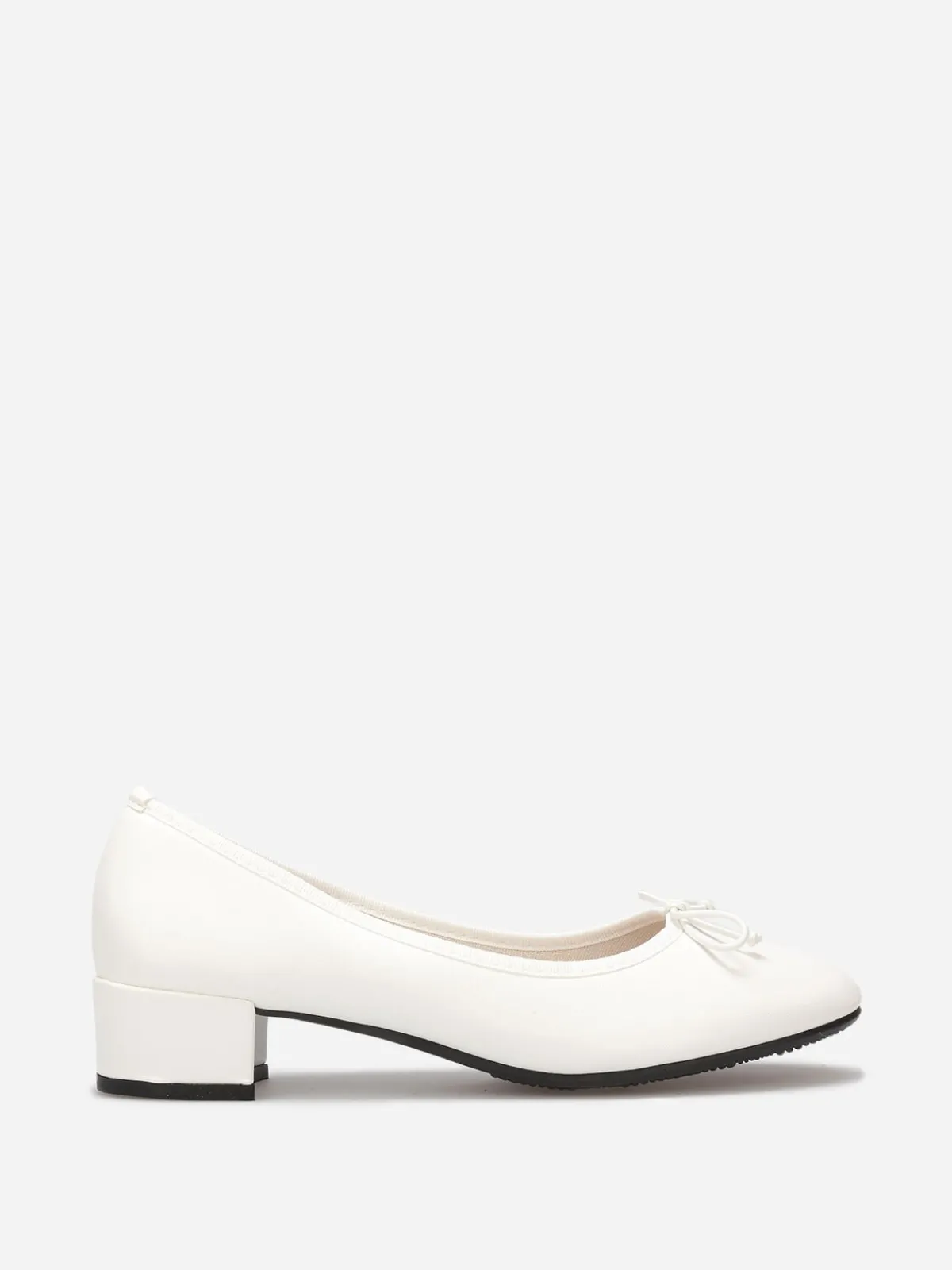 Online La Modeuse Ballerines à talon avec n艙ud Blanc