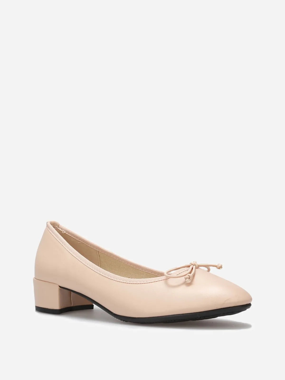 Discount La Modeuse Ballerines à talon avec n艙ud Rose