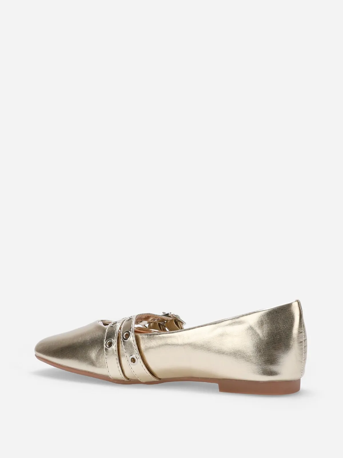 Sale La Modeuse Ballerines avec double brides à 艙illets Doré