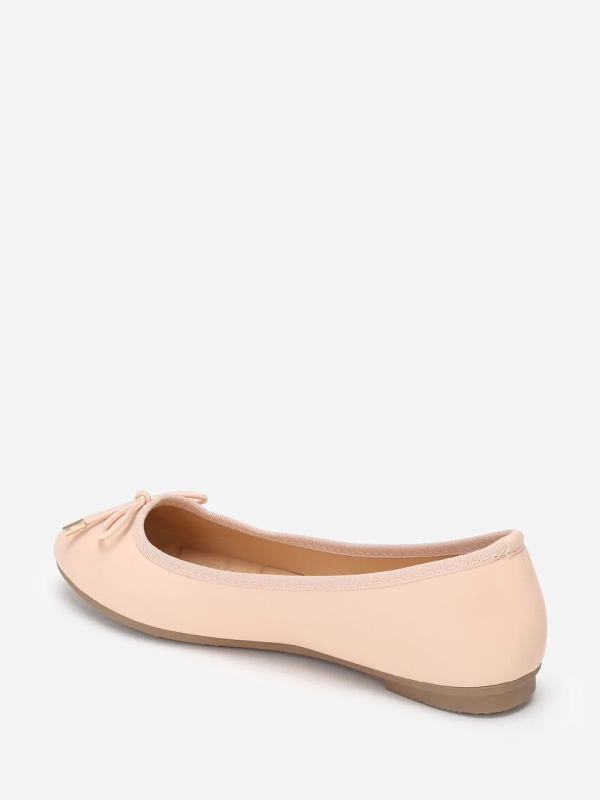 Outlet La Modeuse Ballerines avec n艙ud à bouts Beige