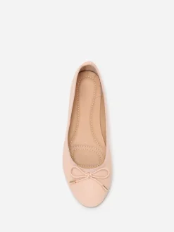 Outlet La Modeuse Ballerines avec n艙ud à bouts Beige