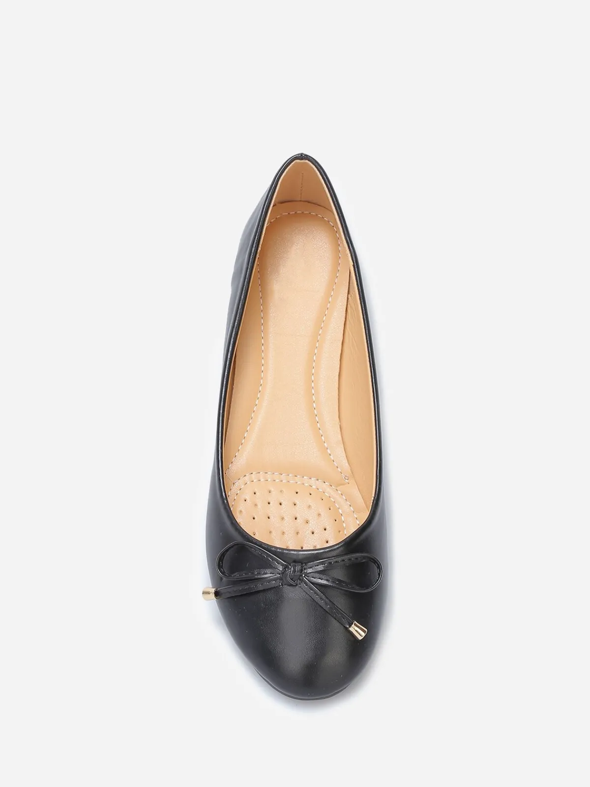 Clearance La Modeuse Ballerines avec n艙ud grandes tailles Noir