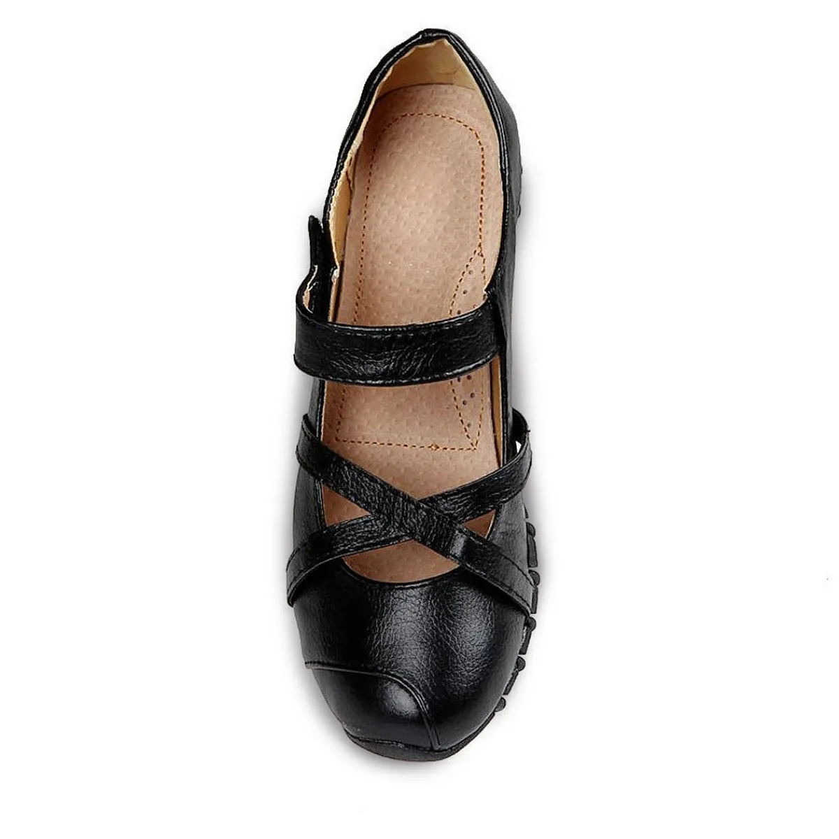 Hot La Modeuse Ballerines Bienestar grandes tailles Noir