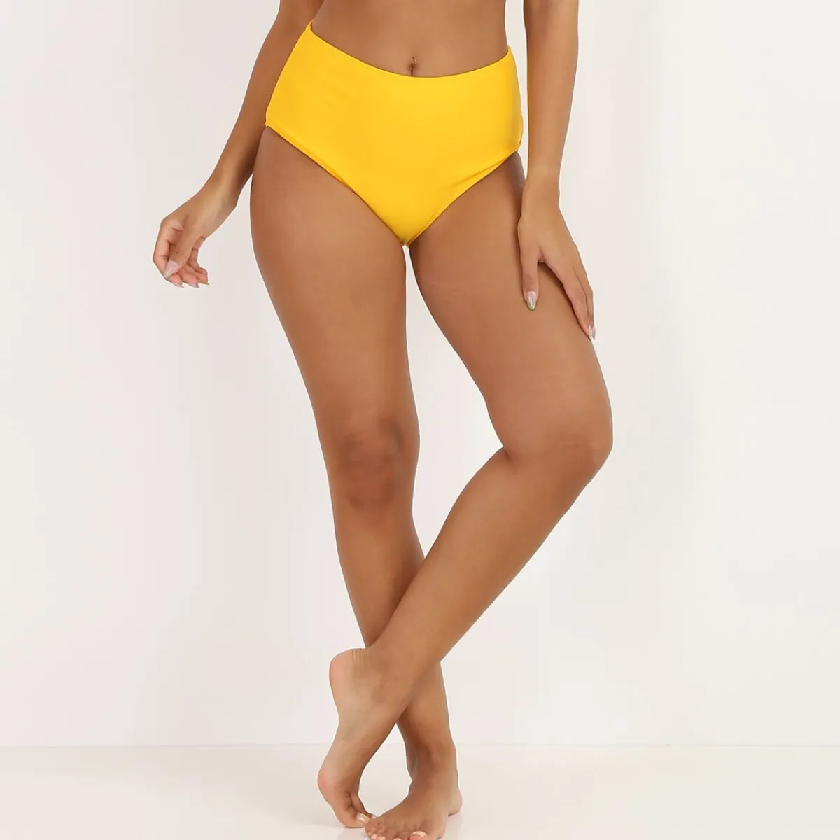 Online La Modeuse bas de bikini taille haute Jaunefoncé