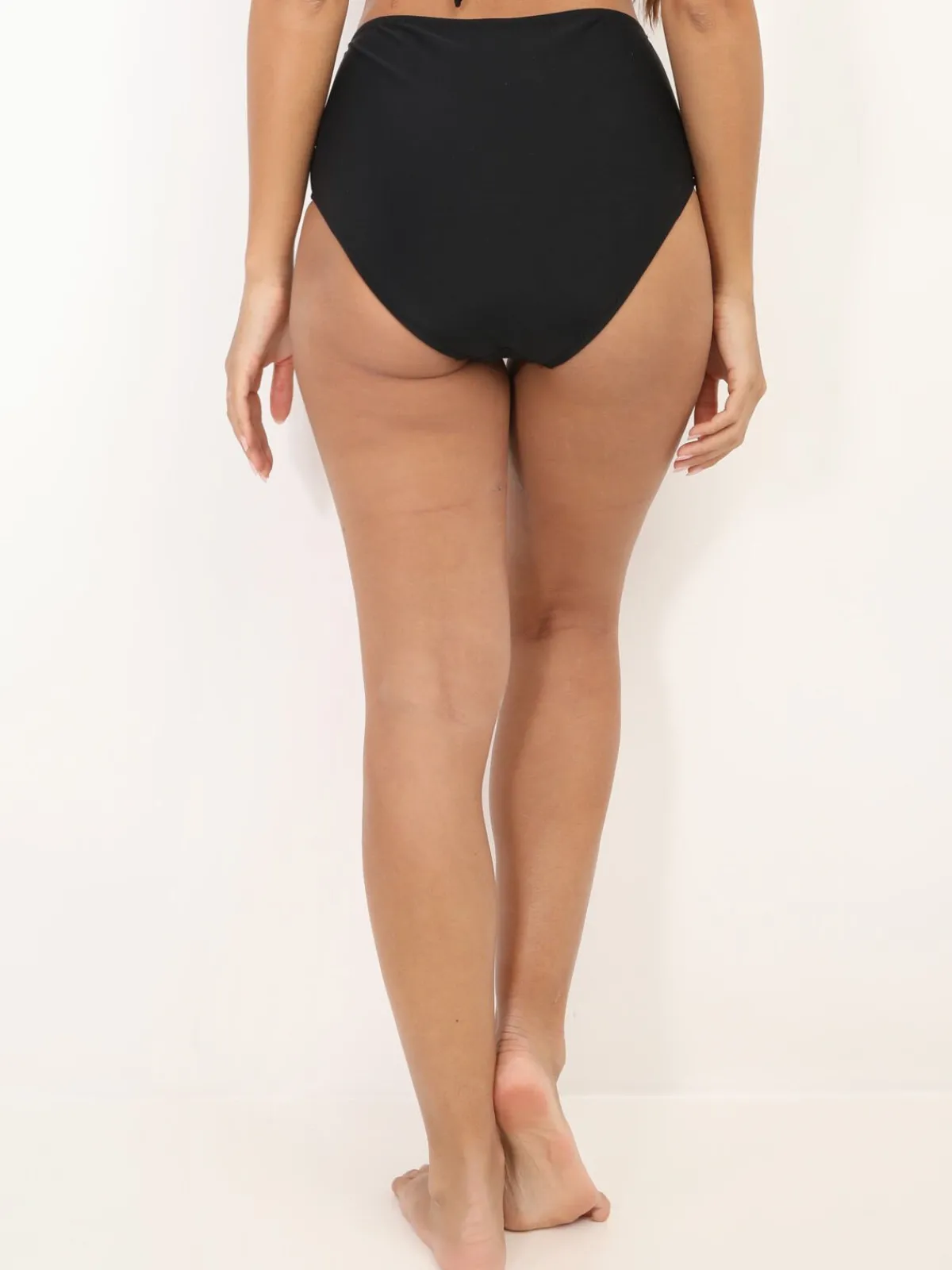 New La Modeuse Bas de bikini taille haute Noir