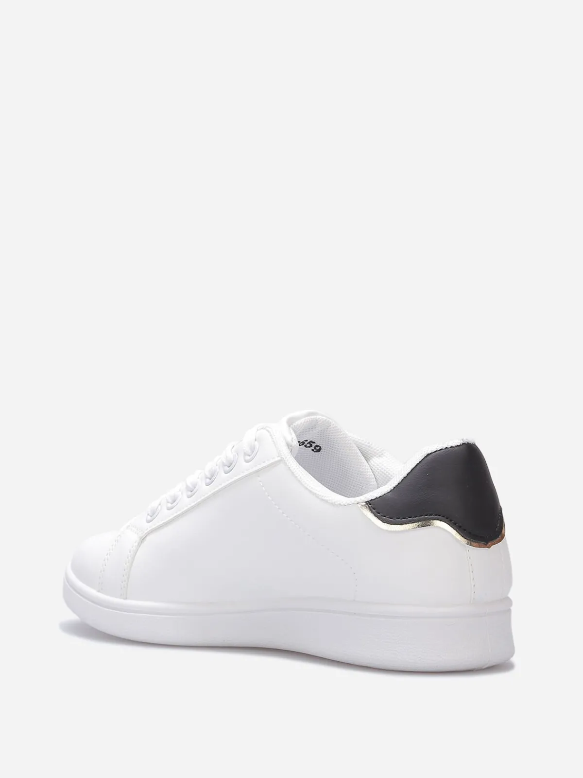 Outlet La Modeuse Baskets à empiècement pailleté Noir