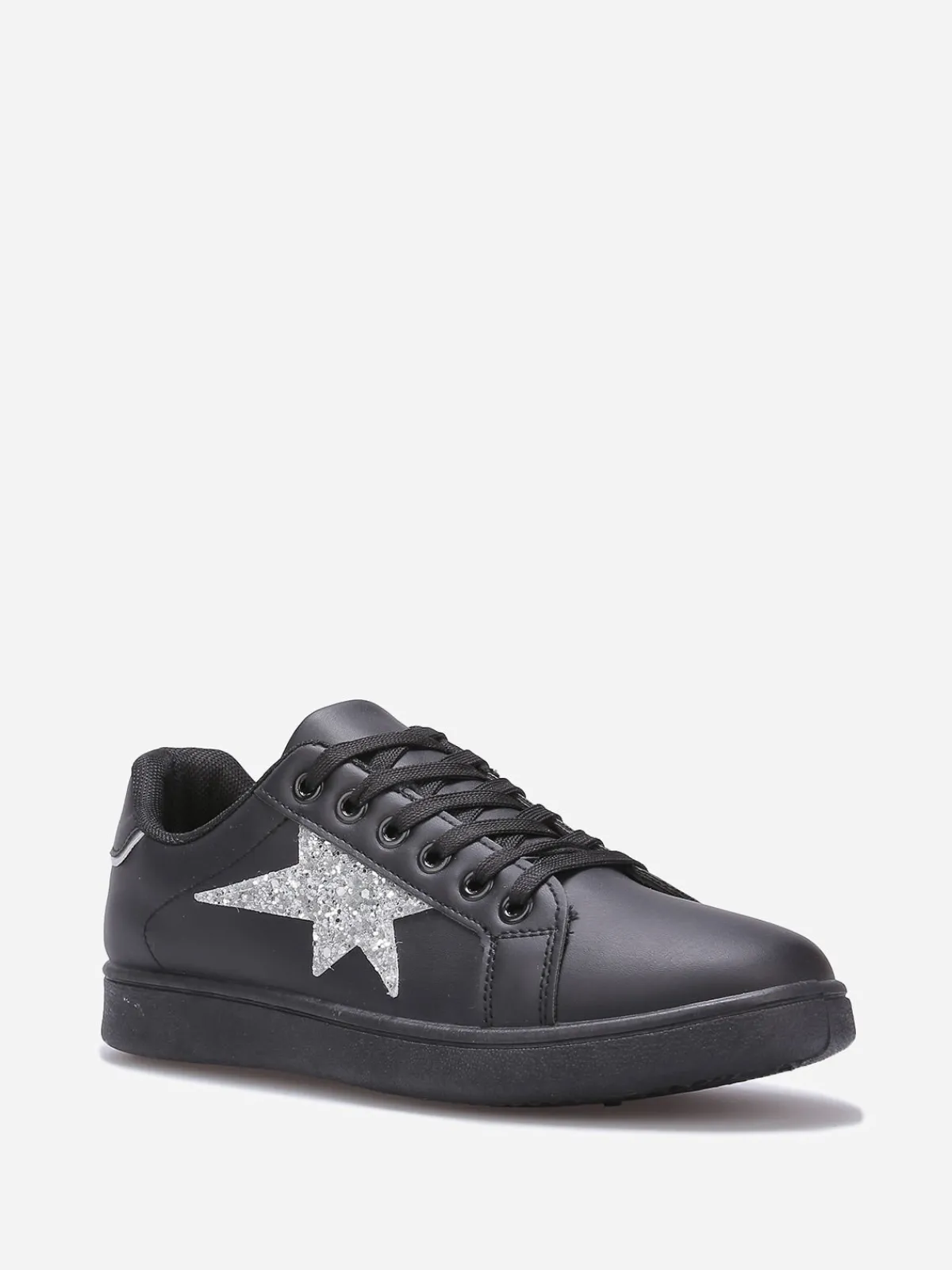 Discount La Modeuse Baskets à empiècement pailleté