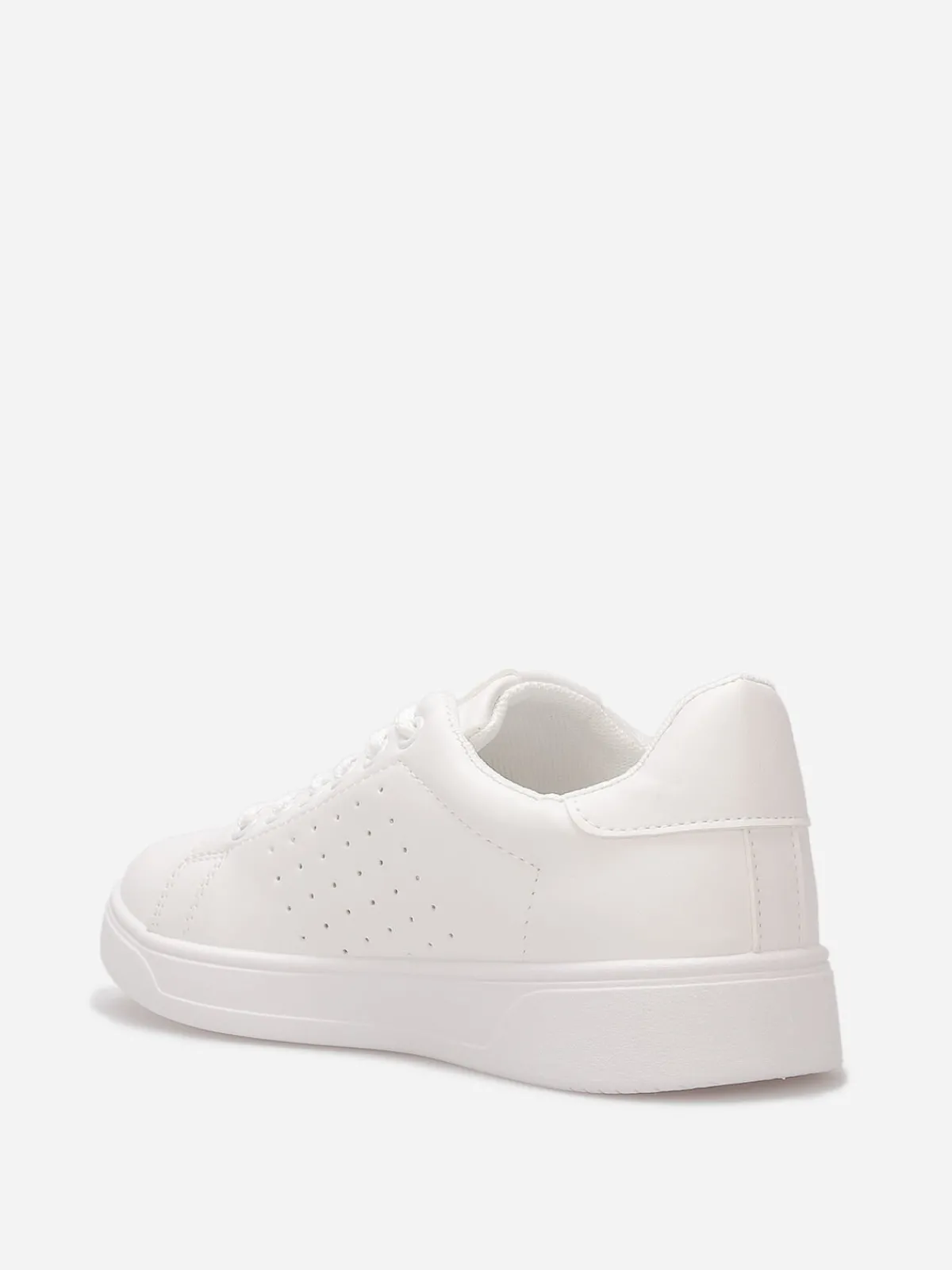 Hot La Modeuse Baskets basiques à plateforme Blanc