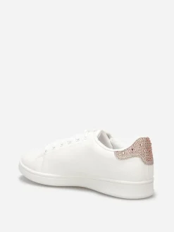 Discount La Modeuse Baskets basses à détail strass Dorérose