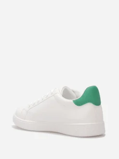 Sale La Modeuse Baskets basses basiques Blanc/Vert