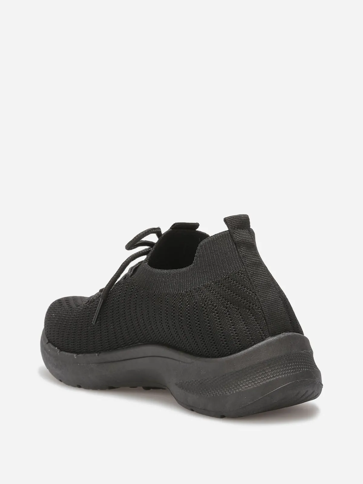 Outlet La Modeuse Baskets en maille texturée Noir