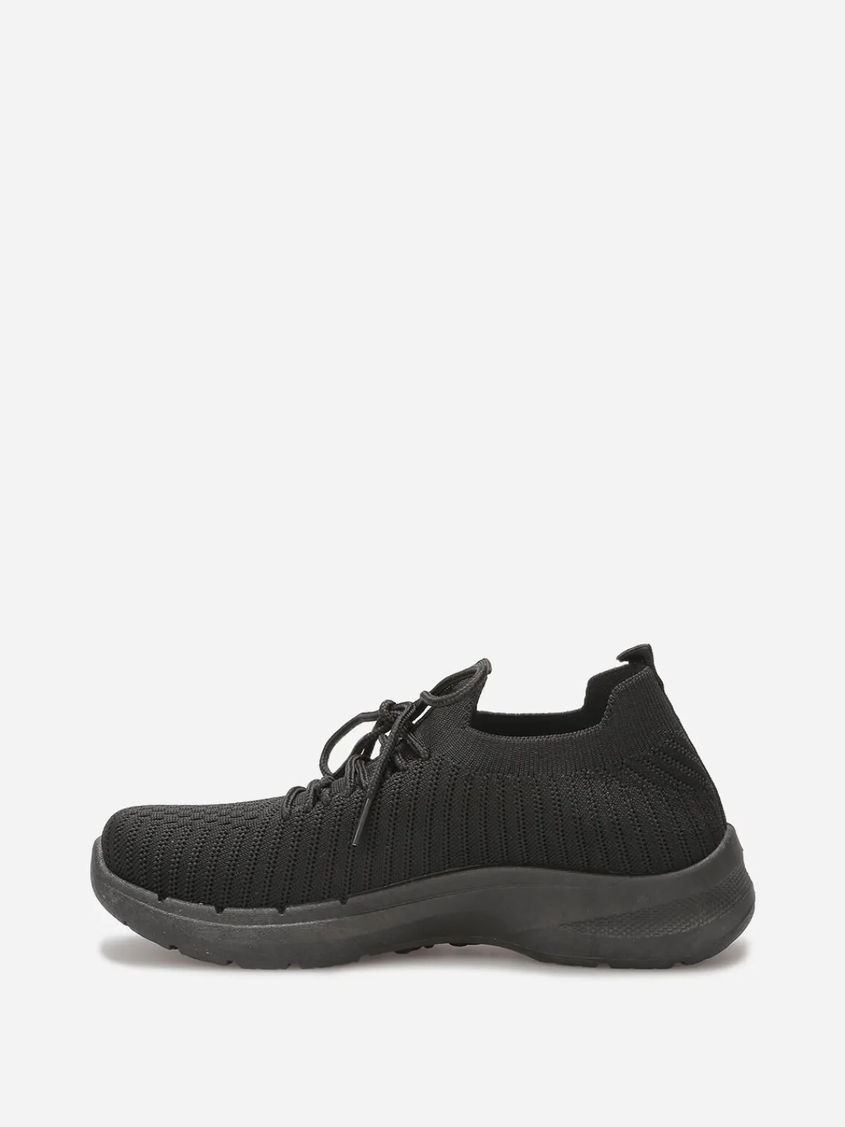 Outlet La Modeuse Baskets en maille texturée Noir