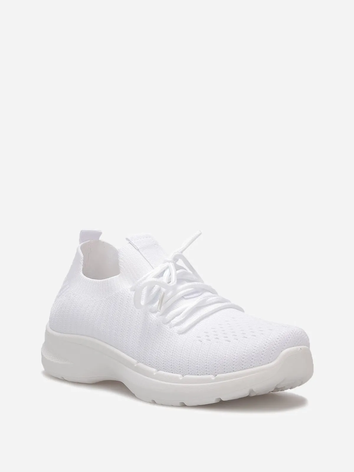 Best La Modeuse Baskets en maille texturée Blanc