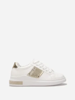 Sale La Modeuse Baskets incrustées de strass Doré