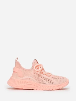 La Modeuse Baskets running en maille ajourée Rose