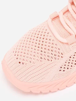 La Modeuse Baskets running  en maille ajourée Rose