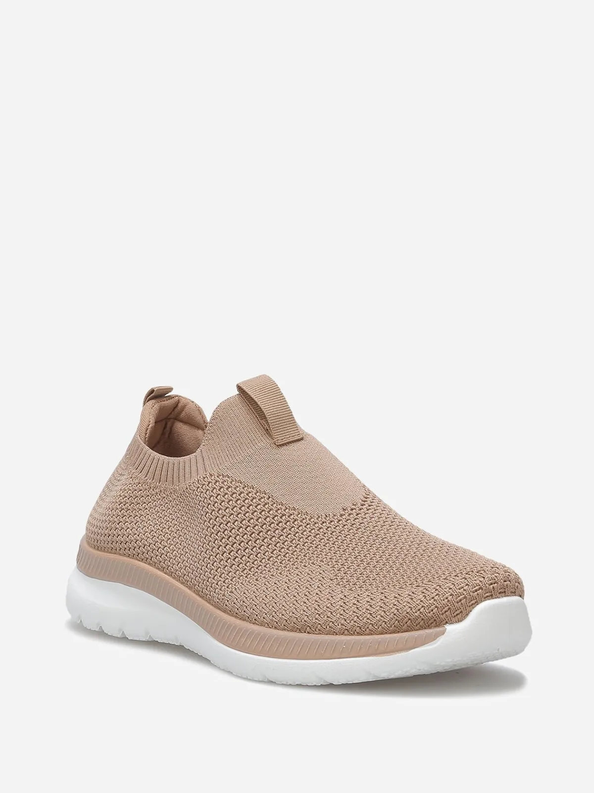 Online La Modeuse Baskets slip-on texturées Taupe