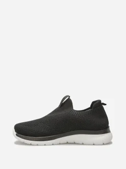 Online La Modeuse Baskets slip-on texturées Noir