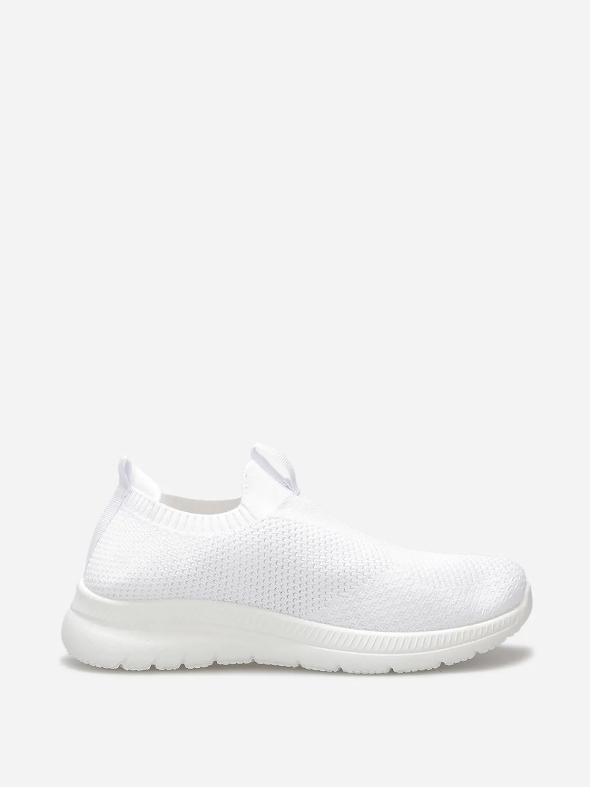 Hot La Modeuse Baskets slip-on texturées Blanc