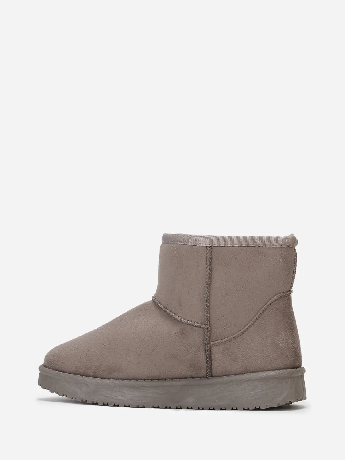 New La Modeuse Boots basses en suédine fourrées Taupe