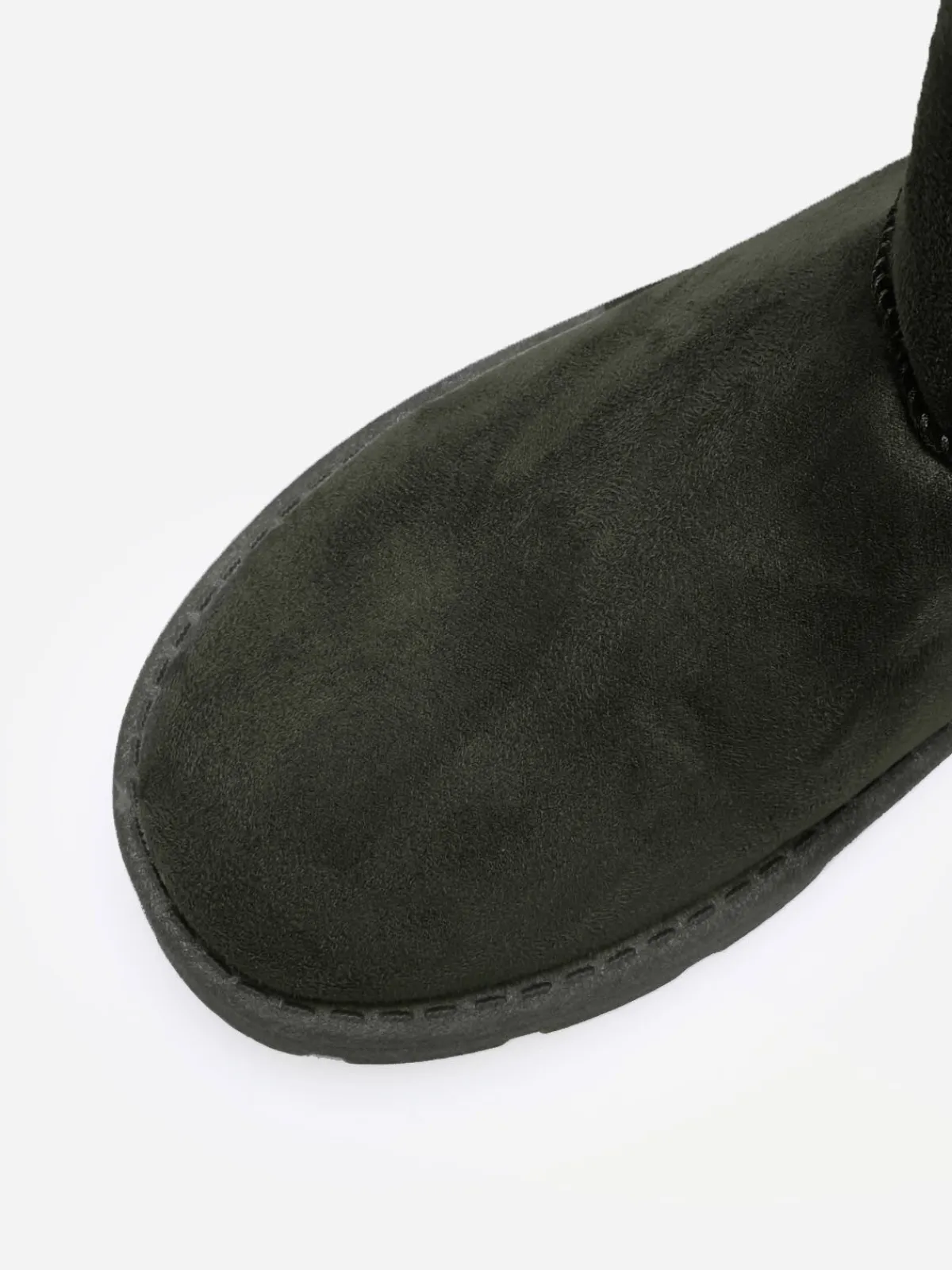 Outlet La Modeuse Boots en suédine fourrées Vert