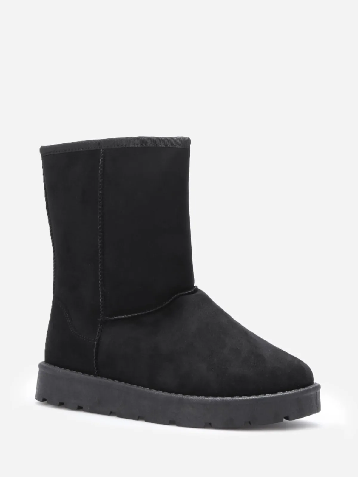 Clearance La Modeuse Boots en suédine fourrées Noir