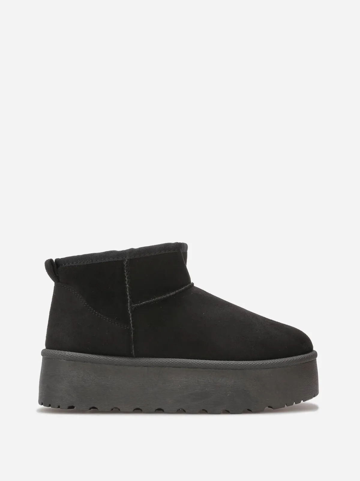 Online La Modeuse Boots en suédine fourrées à plateforme Noir