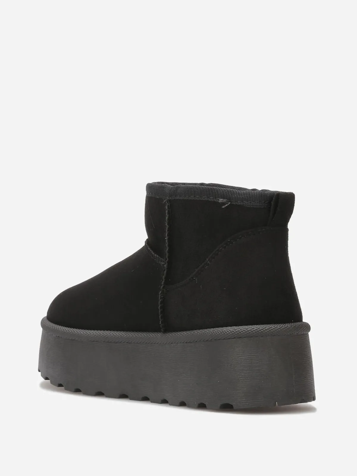 Online La Modeuse Boots en suédine fourrées à plateforme Noir
