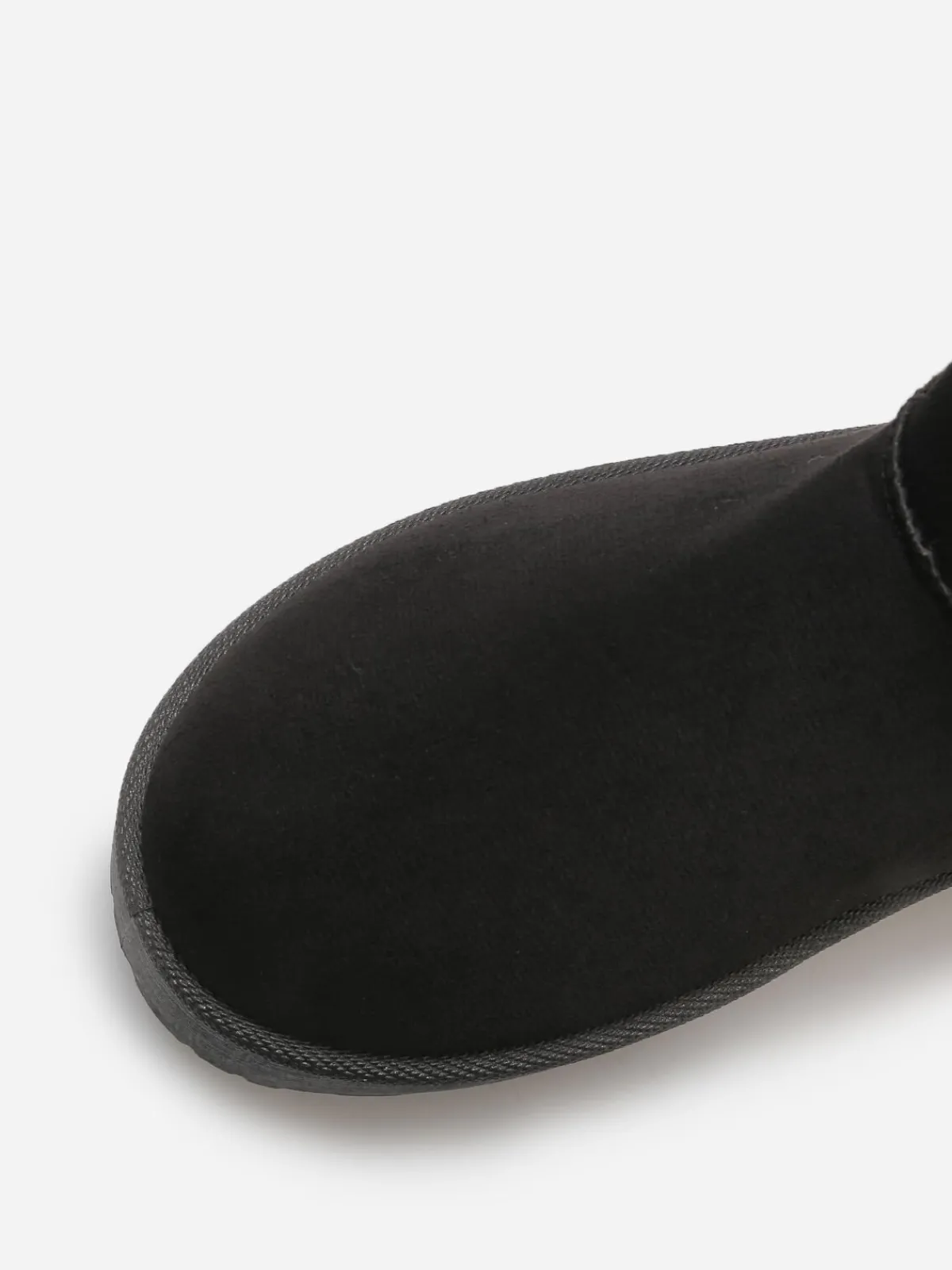 Online La Modeuse Boots en suédine fourrées à plateforme Noir