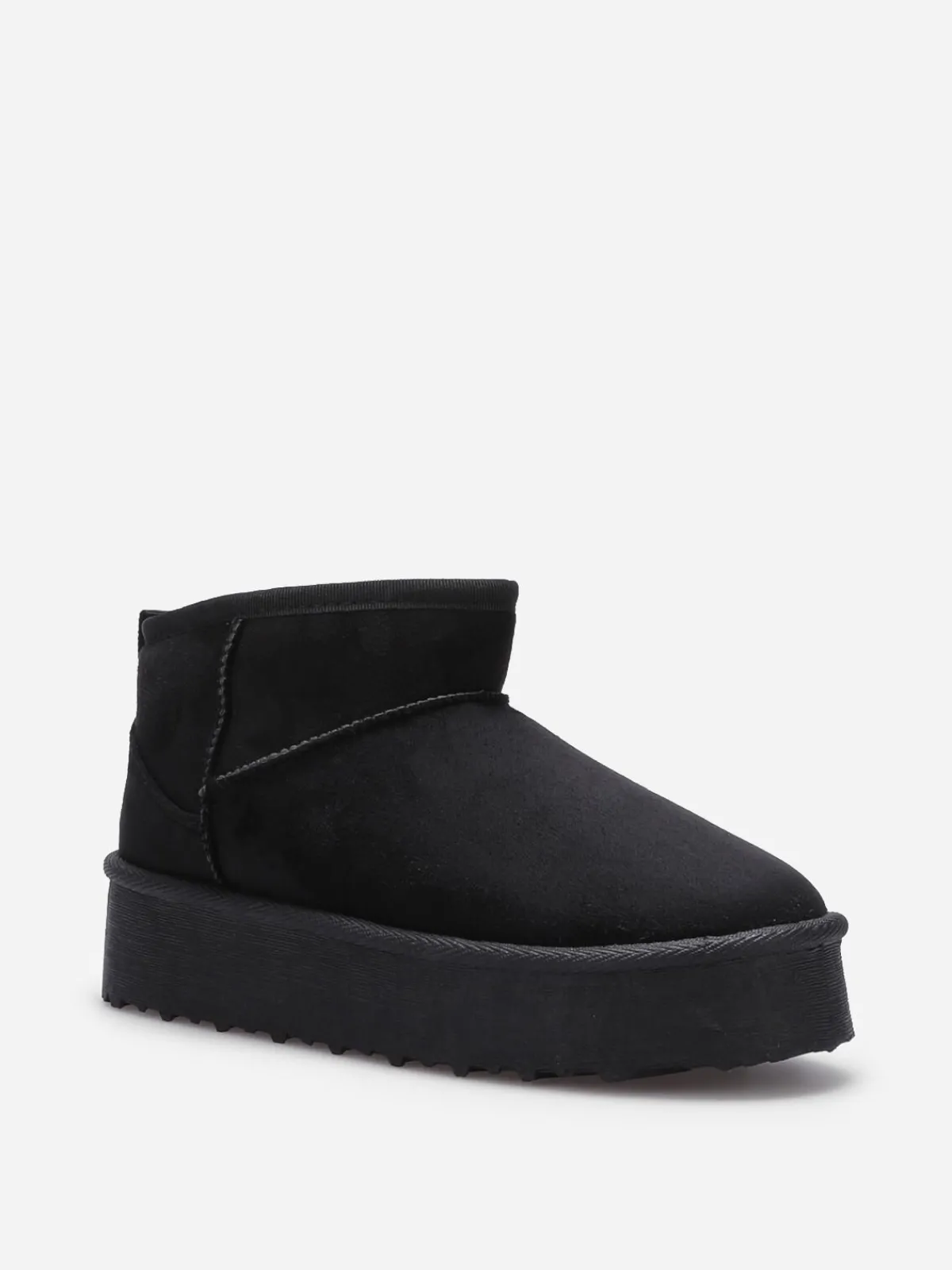 Online La Modeuse Boots fourrées à plateforme Noir