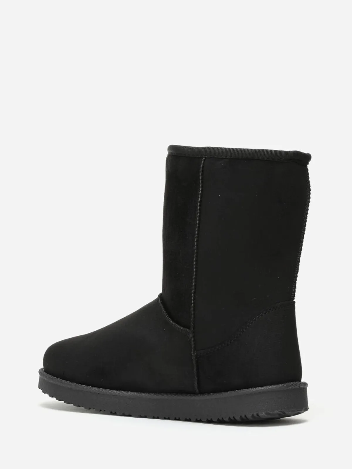 Discount La Modeuse Boots fourrées à semelle épaisse Noir