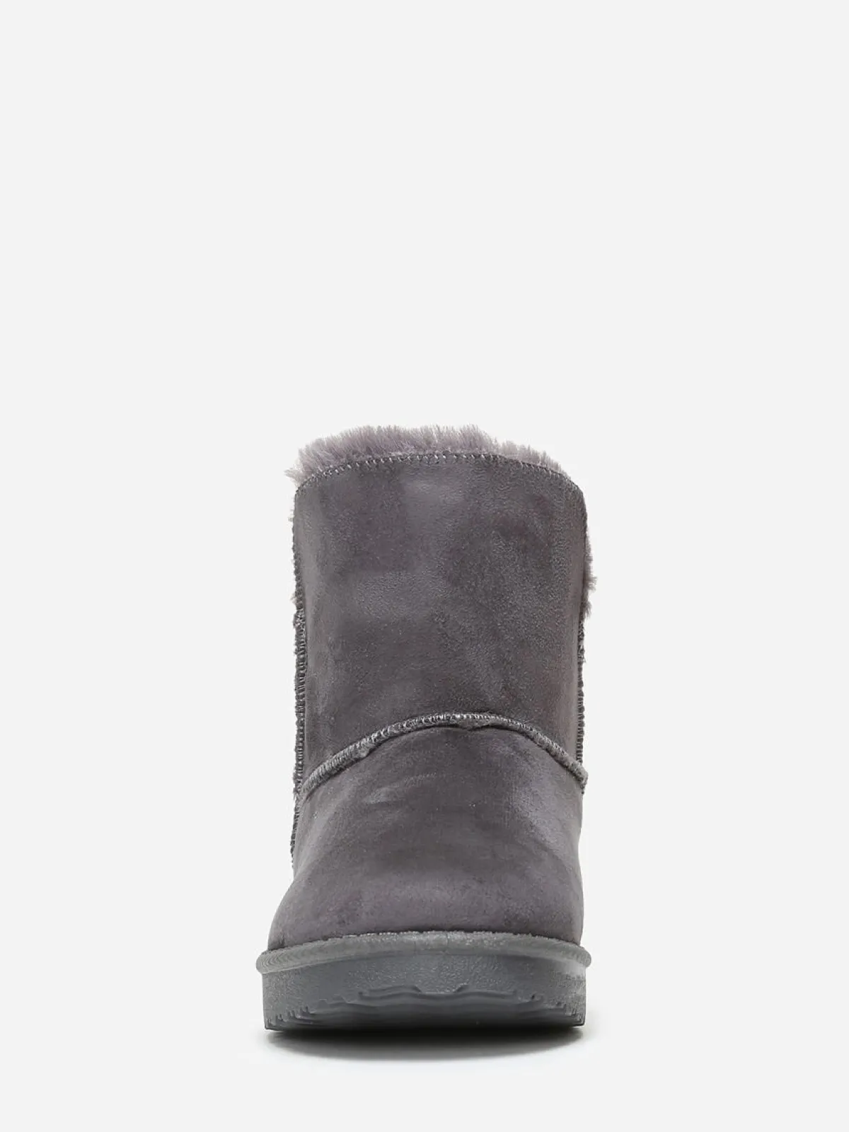 Sale La Modeuse Boots fourrées à strass Gris