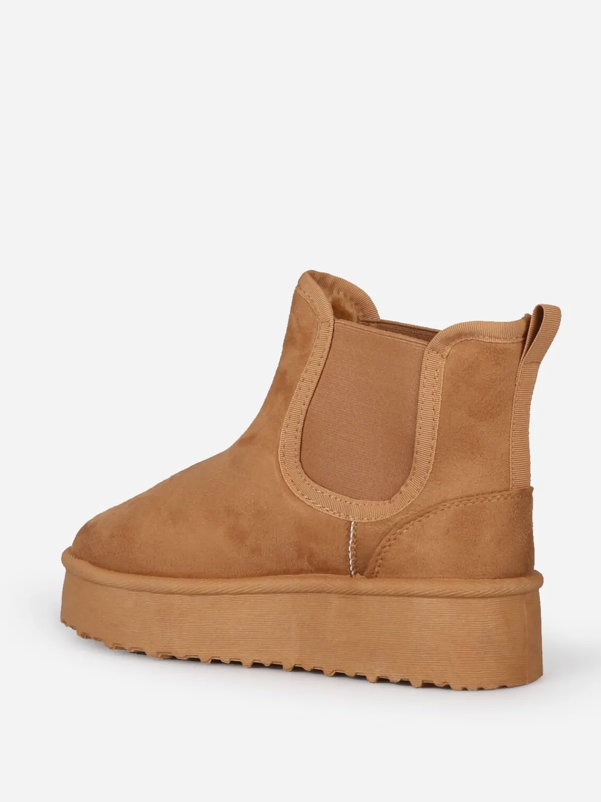 La Modeuse Boots fourrées style chelsea Camel