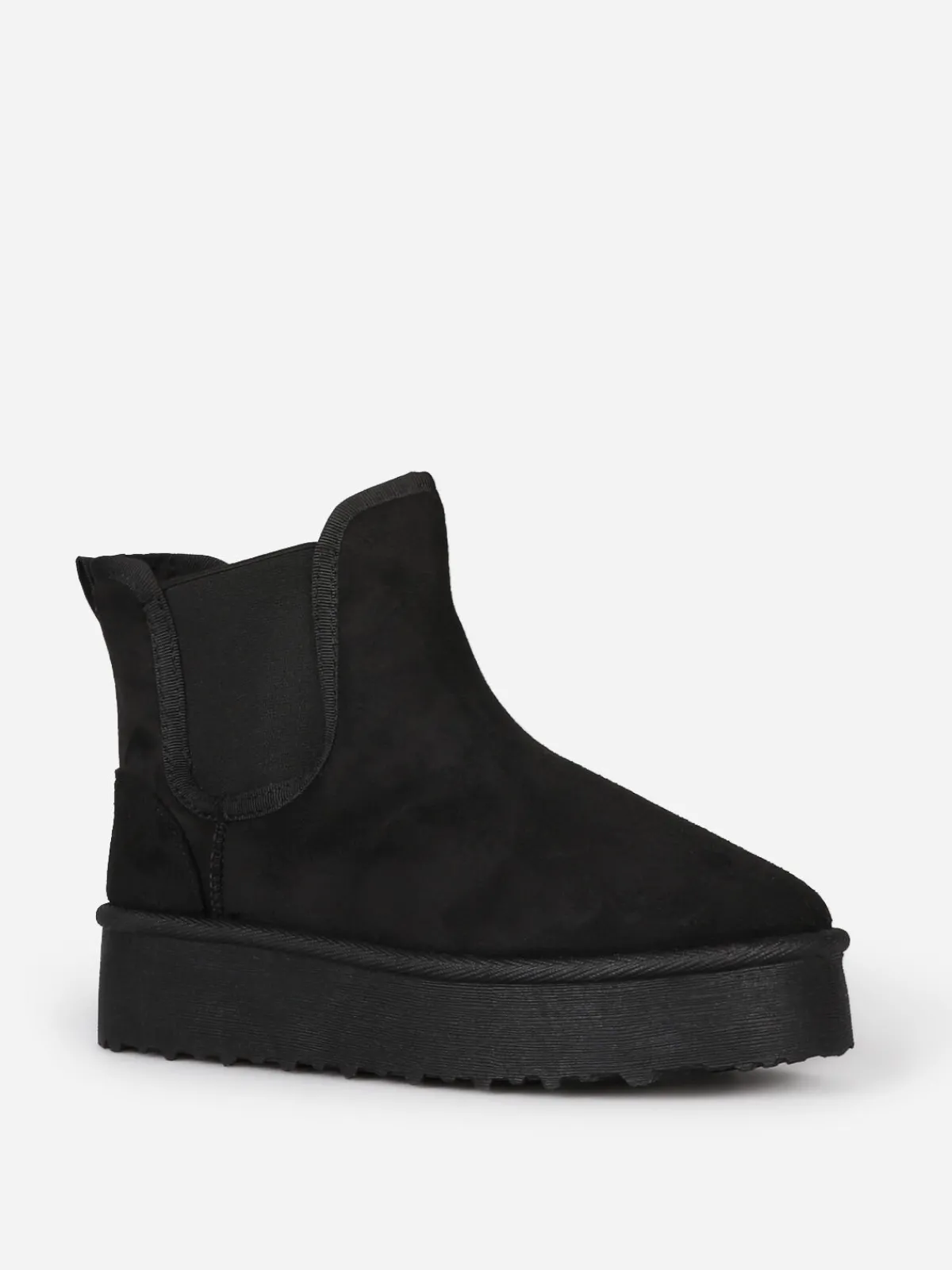 Online La Modeuse Boots fourrées style chelsea Noir
