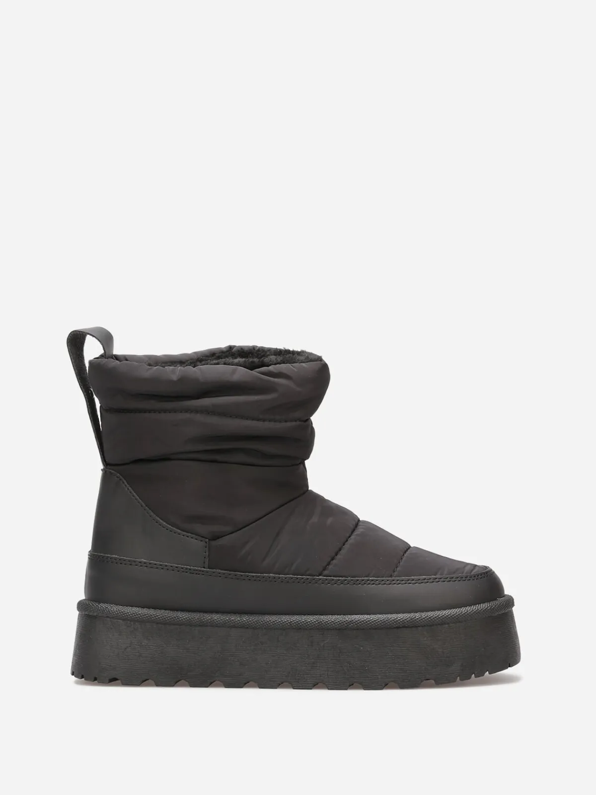 Discount La Modeuse Boots matelassées et fourrées à plateforme Noir