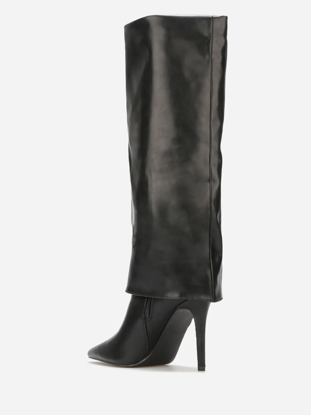 Online La Modeuse Bottes à rabats avec talon aiguille Noir