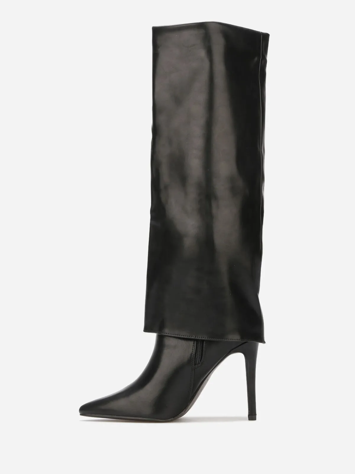 Online La Modeuse Bottes à rabats avec talon aiguille Noir