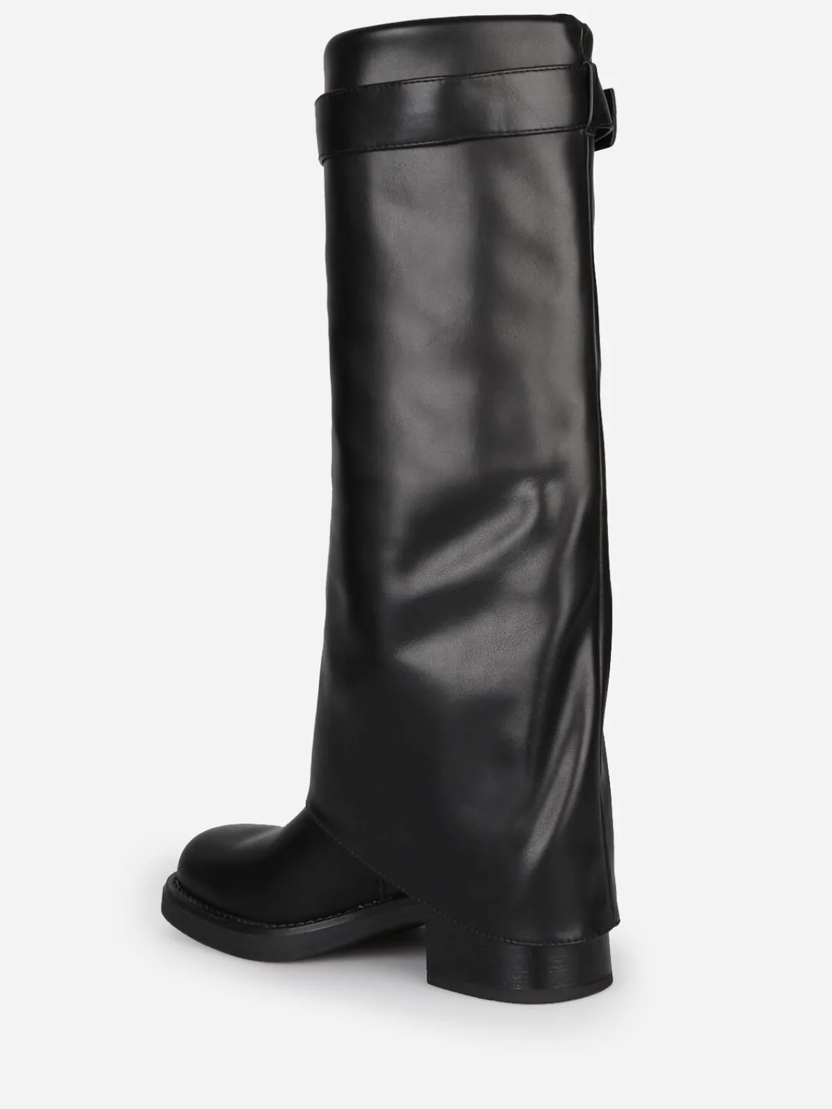 Hot La Modeuse Bottes à revers et bride à boucle Noir